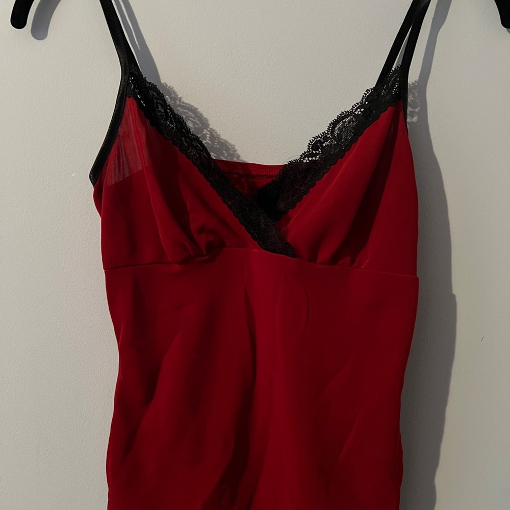 Speechless Dark Red and Black Lace Camisole